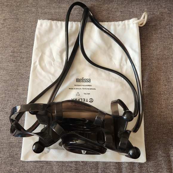 Melissa x Telfar Small Jelly Shopper - Clear Black (with dust cover bag) - Picture 2 of 6